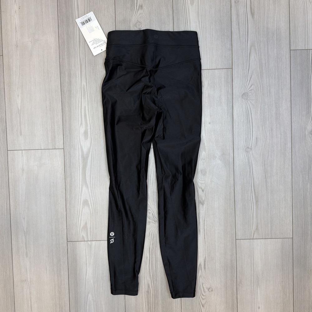 NWT Lululemon X Peloton 4 Satin Shine High-Rise Tight Leggings 25" Black LW5GKAS